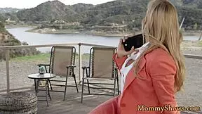 Pussylicked Stepmom Scissoring Sweet Teen In Full Lesbian Action