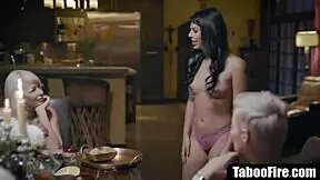 Lesbian Stepmom Fingers and Fucks Stepdaughter Before Milf Friends