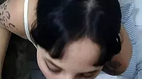 Argentinian Instagram slut Drakaris deepthroats and gets pussy pounded by monster black cock interracial