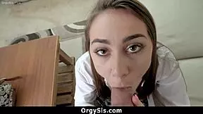 Stepbrother gropes rubs stepsis perfect body into wild fuck