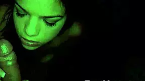 POV Latina teen sucks monster cock hardcore like a pro!