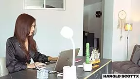 wanna fuck my slutty boss in pantyhose high heels bent over doggy closeup?