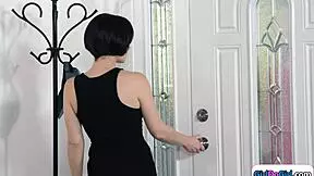 milf boss spreads petite assistant's cheeks for rimming, licking, and scissoring bliss.