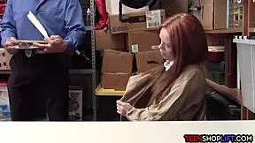 Aussie Redhead Caught Stealing Sucks Monster Cock in Shop Big Ass Reality