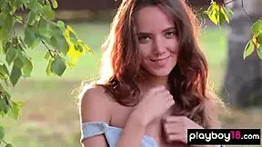 whoa petite russian katya clover stripping naked outdoors so seductively 😍🔥🌳
