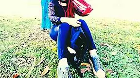 horny latina milf with big ass takes rough anal for cash outdoors