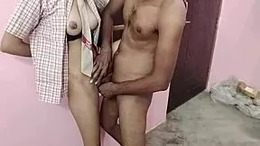 desi schoolgirl rides boyfriend's big cock in village barn 🍆🏠