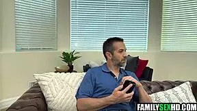 stepdad pounds slutty stepdaughter while stepniece watches hungrily