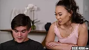 Petite Big Ass Asian Teen Caught Boyfriend Watching Porn With Monster Cock