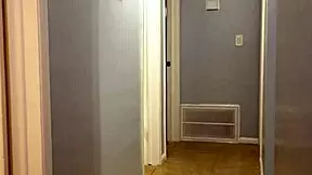 sarah lace rides dildo solo while stepdad spies from under bed