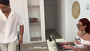 Can busty sexologist's mouth stop your cock before pussy fuck?