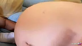 Can Petite Nympho Teen Handle Four Older Guys' Blowbang Before Bukkake Blast?