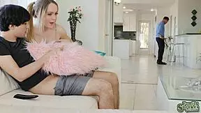 Horny NIKOLE NASH joins RICKY SPANISH from JERKING his cock in shower