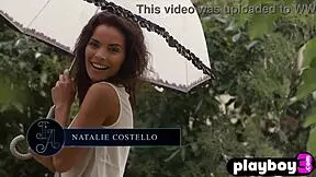 Natalie Costello slowly unveils her stunning body highlighting natural big tits