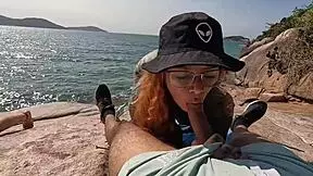 Naughty Girls' Deserted Beach Orgy Rocks!!