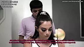 she surrenders completely to her teacher's son in this sissy story adventure