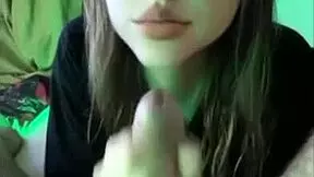 Hungarian blonde teen sucks small cock outdoor on Snapchat for facial cumshot