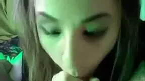 Hungarian blonde teen sucks small cock outdoor on Snapchat for facial cumshot