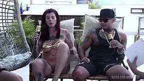 casal kobra casts bruna carlos in sheer red lingerie for wild compilation