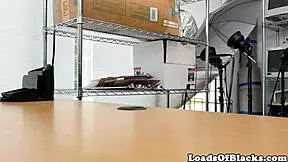 petite babe, ready to get rammed on the desk by that huge bbc during her casting interview?