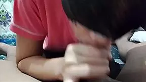 Beautiful Pinay Student Gives Uncensored POV Deepthroat Blowjob on Monster Cock