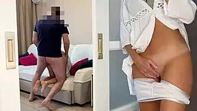 stepmom sneaks in horny from my girlfriend sex and rides me deep with english subs