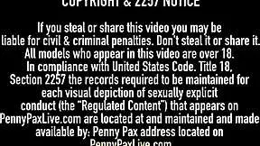 dirty penny pax strips lingerie for double anal penetration and cocks