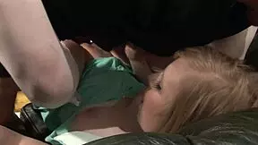 satine spark's this young blonde totally blowing her client's mind with her skills