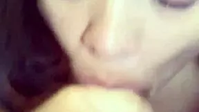 Hot Brunette Latina Sucks My Cock Hard Close Up Bedroom Dirty.