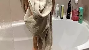 Step Sister Showers Wet Nipples Exposed Voyeur Watches Craving Fuck Dream