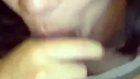 Hot Brunette Latina Sucks My Cock Hard Close Up Bedroom Dirty.