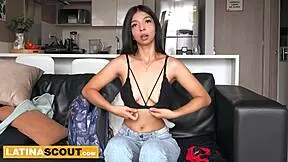 Tiny Latina Cutie Gets Ass Licked Then Fucked Rough In Casting