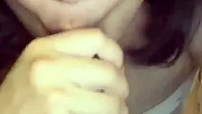 Hot Brunette Latina Sucks My Cock Hard Close Up Bedroom Dirty.