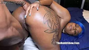 damn, her big ebony booty jiggles wild on that thick bbc in hood reality