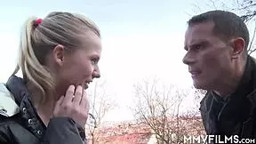 Sexy Bella B Rushes To Pussy Urinate In Public Outdoors