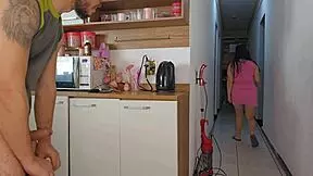 Risky Fuck With Hubby's Friend While He Showers Big Ass Moans