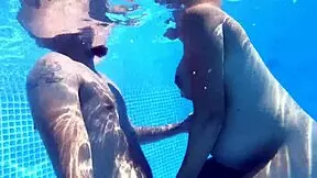 pregnant milf with big tits fucks poolside showing off cumshot for horny neighbors