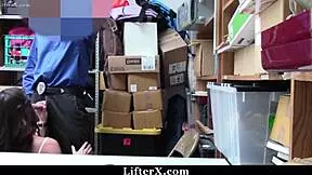 Male Cop Punishes Shoplifter Teen Bent Over in Private Office