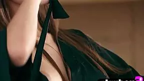 The Hottest Petite Brunette MILF Gloria Sol Strips Lingerie Revealing Big Natural Tits