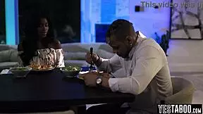 Petite ebony milf catches bbc hubby cheating then dominates him