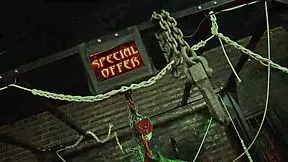 horror shop teens spitroast bent over doggystyle cum facials stockings cage