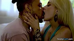 Lola Fae seduces friend Donny Sins for his fat cock ride in wet reality action