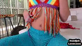 petite pov teen strokes cock dirty talk handjob