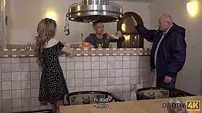 skinny 18+ dollface seduces old man in country house?