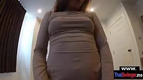 real thai teen gf spreads legs for quickie motel pounding.