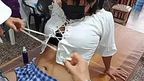 old man ravishes young 18+ latina student's big tits curves.