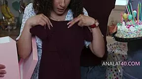 stepfamily gangbangs petite milf ass on her birthday bash