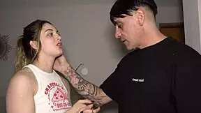 Girlfriend Keila Bassi and Yael STC take turns choking on lucky old man's huge cock