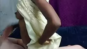 black braided teen sucks masked man's cock then rides doggystyle