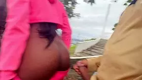 Liberal couple fucks openly on the street displaying for other aroused males